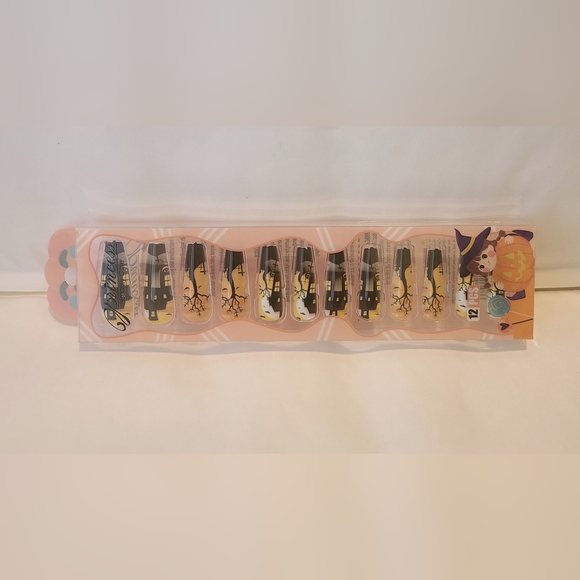 Halloween Press On Nails 12 Pc Set With Free Bottle Of Adhesive Glue New In Box - Picture 9 of 14